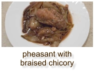 pheasant with braised chicory