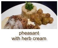 pheasant with herb cream