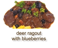 deer ragout with blueberries