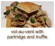 vol-au-vent with partridge and truffle