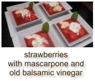 strawberries with mascarpone and old balsamic vinegar
