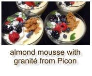 almond mousse with granité from Picon