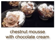 chestnut mousse with chocolate cream