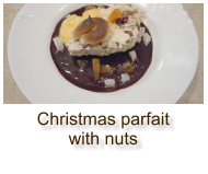 Christmas parfait with nuts