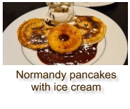 Normandy pancakes with ice cream