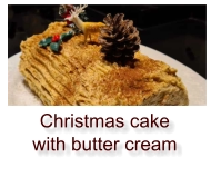 Christmas cake with butter cream