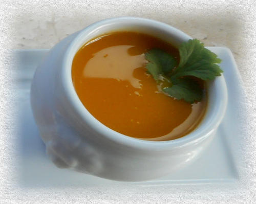 carrot-oranges velouté with cumin