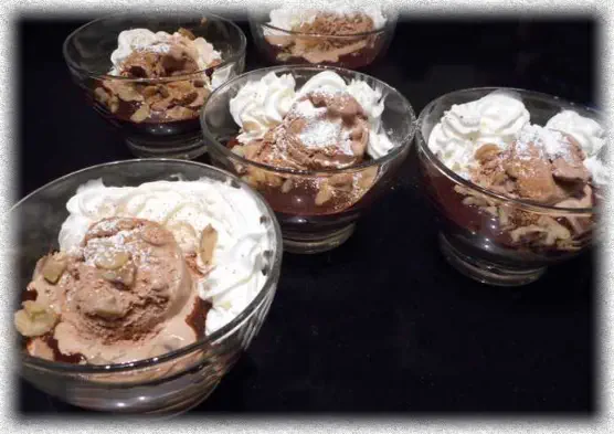 chestnut mousse with chocolate cream