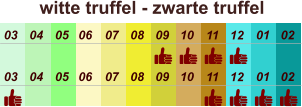 01 02 03 04 07 05 09 10 08 11 12 06 witte truffel - zwarte truffel  01 02 03 04 07 05 09 10 08 11 12 06
