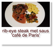 rib-eye steak met saus 'café de Paris'