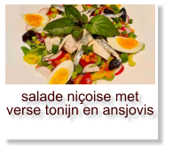 salade niçoise met verse tonijn en ansjovis