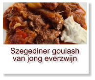 Szegediner goulash van jong everzwijn