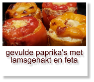 gevulde paprika's met lamsgehakt en feta