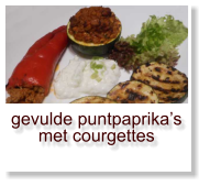 gevulde puntpaprika’s met courgettes