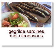 gegrilde sardines met citroensaus