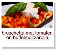 bruschetta met tomaten en buffelmozzarella
