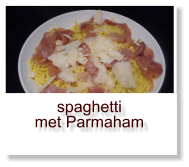 spaghetti met Parmaham