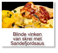 Blinde vinken van skrei met Sandefjordsaus