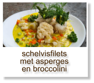 schelvisfilets met asperges en broccolini