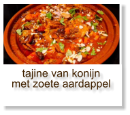 tajine van konijn met zoete aardappel