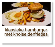 klassieke hamburger met knolselderfrietjes