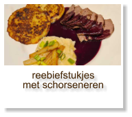 reebiefstukjes met schorseneren