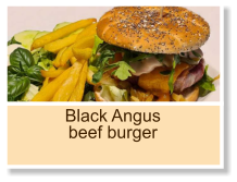 Black Angus beef burger