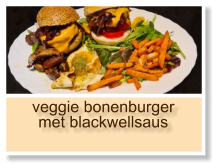 veggie bonenburger met blackwellsaus