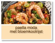 paella mixta met bloemkoolrijst