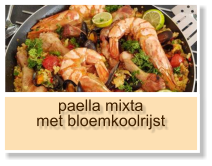 paella mixta met bloemkoolrijst
