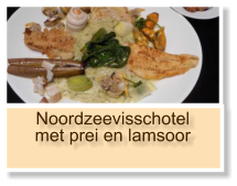 Noordzeevisschotel met prei en lamsoor