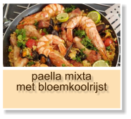 paella mixta met bloemkoolrijst
