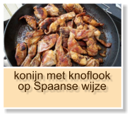 konijn met knoflook op Spaanse wijze