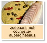 zeebaars met courgette-auberginesaus