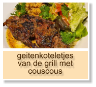 geitenkoteletjes van de grill met couscous