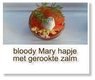 bloody Mary hapje met gerookte zalm