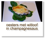oesters met witloof in champagnesaus