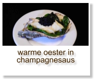 warme oester in champagnesaus