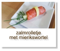 zalmrolletje met mierikswortel