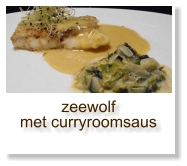 zeewolf met curryroomsaus