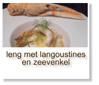 leng met langoustines en zeevenkel