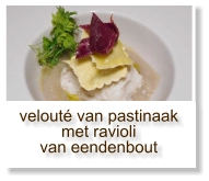 velouté van pastinaak met ravioli van eendenbout