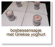 bosbessensapje met Griekse yoghurt