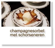 champagnesorbet met schorseneren