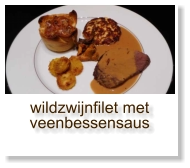 wildzwijnfilet met veenbessensaus