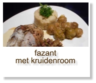 fazant met kruidenroom