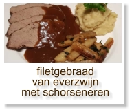 filetgebraad van everzwijn met schorseneren