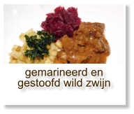 gemarineerd en gestoofd wild zwijn