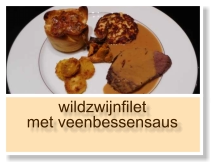 wildzwijnfilet met veenbessensaus