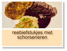 reebiefstukjes met schorseneren